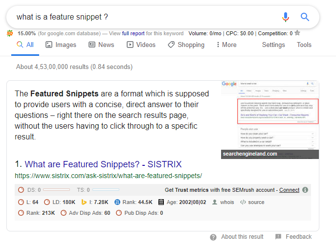 SEO for journalists - Google Featured Snippets for Question Based Keywords