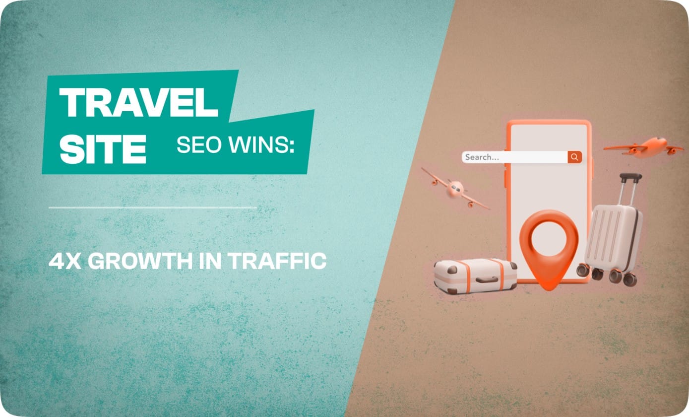 Travel Website 4X’d Organic Traffic